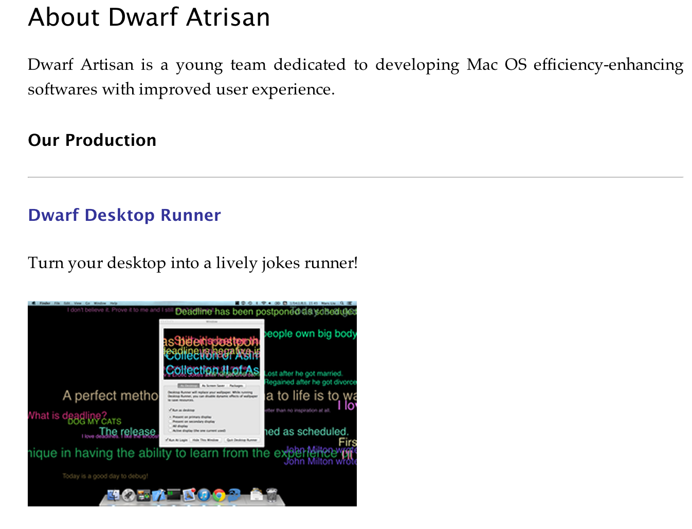 New Dwarf Artisan Home Page